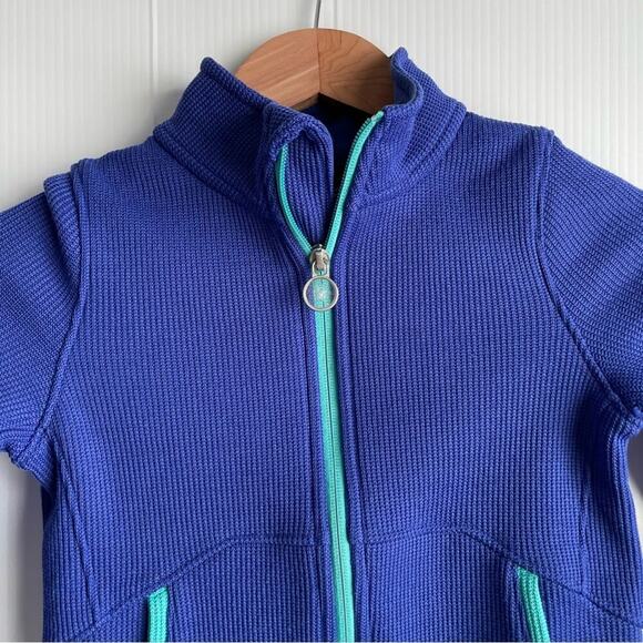Spyder endure full zip blue kids light weight jacket size small 7/8 - Picture 3 of 8